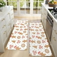 thumbnail image 4 of Kitchen Rugs Sets Of 2,White Christmas Gingerbread Man Pattern Anti Fatigue Kitchen Mat Rugs Non Slip Washable,Decorative Kitchen Floor Mats for Kitchen,Sink,Laundry,17"X47", 4 of 5