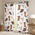 thumbnail image 2 of Castle Fairy Cowboy Boots Hats Curtains Pack of 2 (42x84 Each) for Kids Children Teenagers,Western Theme Cow Print Curtains Blackout,Bohemian Bull Skull Bedroom Curtains,Lightweight Room Decor, 2 of 6