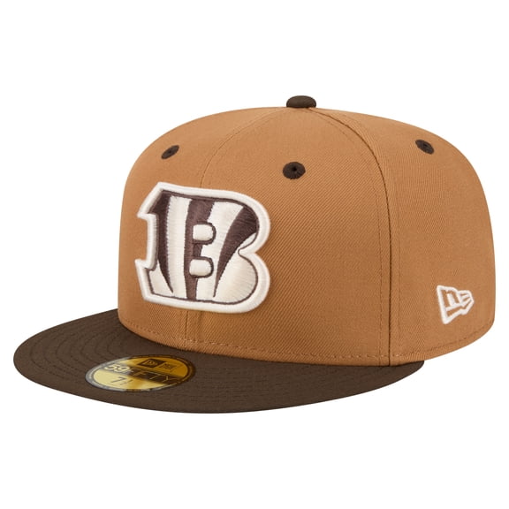 Men's New Era  Light Brown/Dark Brown Cincinnati Bengals Two-Tone Walnut 59FIFTY Fitted Hat