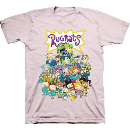 Mens Nickelodeon 90's Rugrats Shirt - Retro Nick Rugrats tee - Classic Nick Graphic T-Shirt (Soft Pink, Medium)