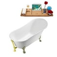 thumbnail image 6 of 63" Streamline N342BNK-GLD Soaking Clawfoot Tub and Tray With External Drain, 6 of 7