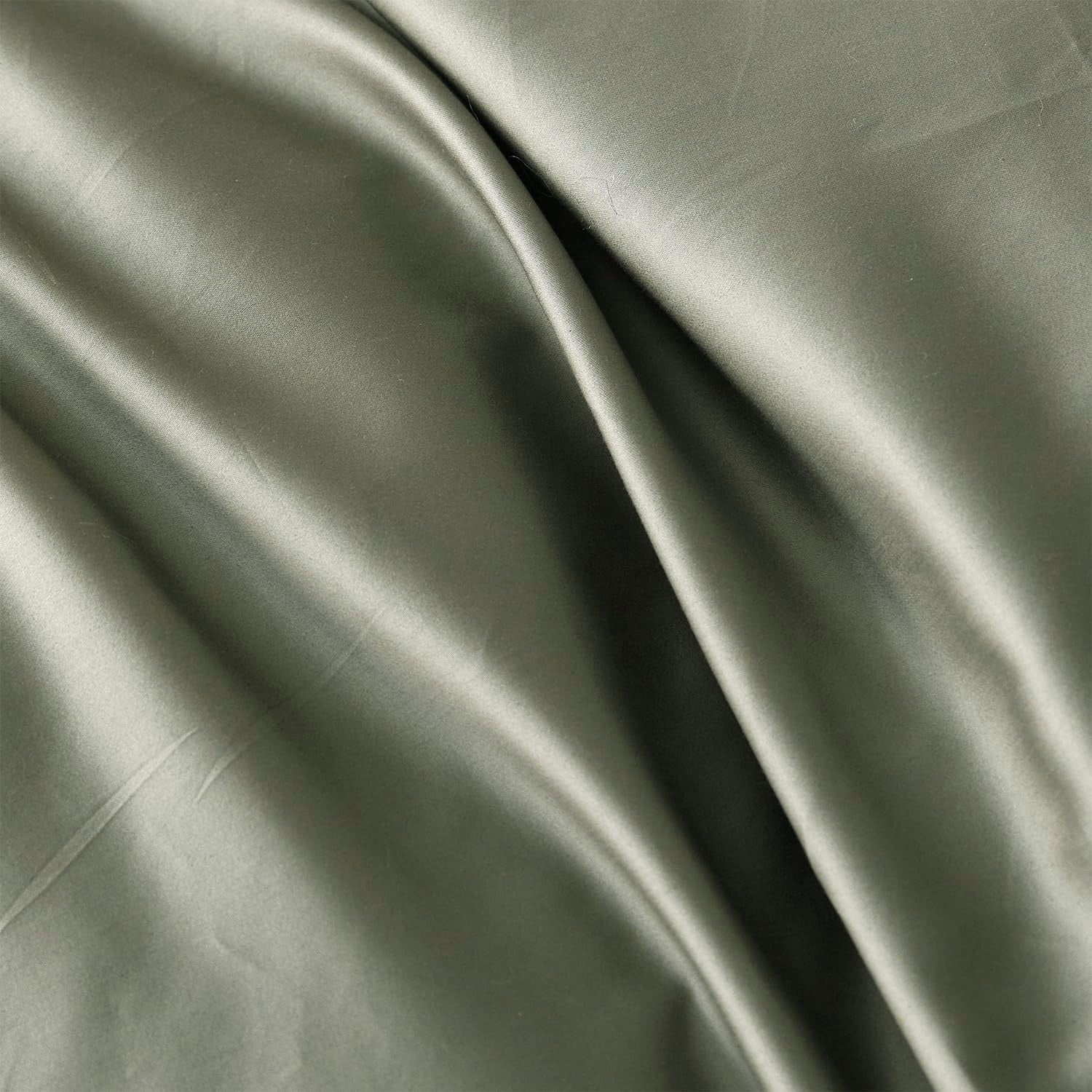 PURE ERA Long Staple Cotton Duvet Cover Pillow Shams Set 800 TC Bedding Sateen Silky Soft Luster(Olive, King)