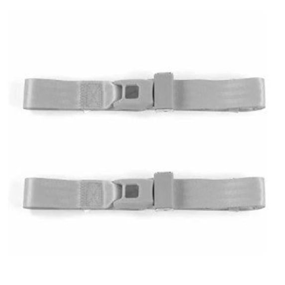 SafeTboy Standard 3 Point Gray Retractable Bucket Seat Belt Kit with Bracketry for 1958-1967 VW Type 1 - 2 Belts