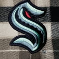 thumbnail image 3 of Men's Antigua Deep Sea Blue/Gray Seattle Kraken Ease Plaid Button-Up Long Sleeve Shirt, 3 of 4