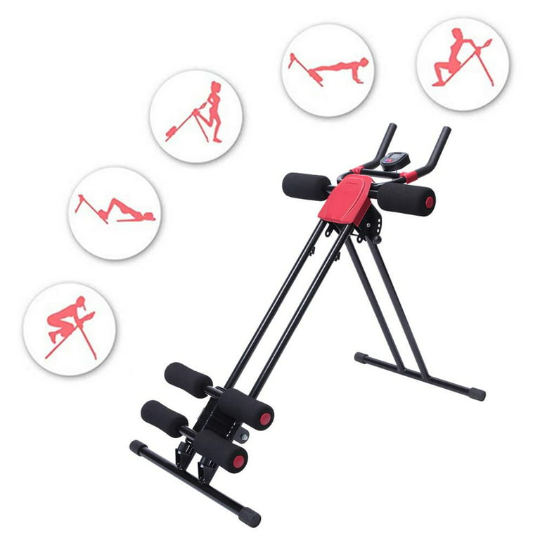 Ktaxon Abdominal Trainer 4 Levels Strength Adjustable, Core AB Cruncher  Machine 5 Minute Shaper, with LED Counter for Waist Fitness Home Gym Muscle