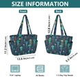 thumbnail image 4 of FORMRS Tote Bag for Women Quilted Large Capacity Travel Work Carry On Shoulder Handbag, Green Jellyfish Pattern, 4 of 7
