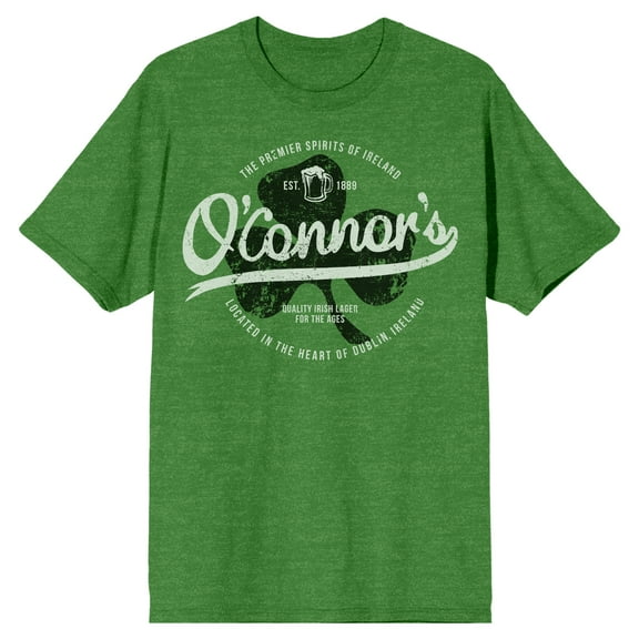 The Premier Spirits Of Ireland O'Connor's Crew Neck Short Sleeve Irish Green Men's T-shirt