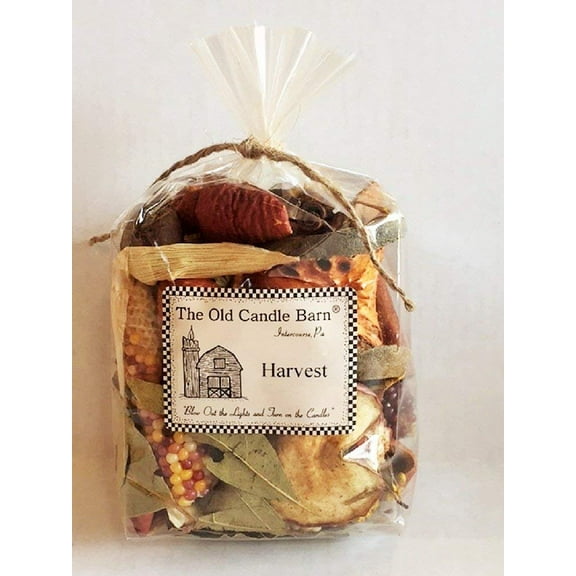 Old Candle Barn Harvest Potpourri 4 Cup Bag - Perfect Fall Decoration or Bowl Filler - Beautiful Autumn Scent