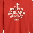 thumbnail image 3 of Peanuts - Snoopy Sarcasm Society - Toddler & Youth Long Sleeve Graphic T-Shirt, 3 of 6