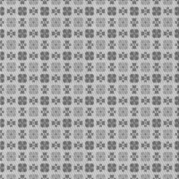 Ahgly Company Indoor Square Patterned Gray Area Rugs, 7' Square