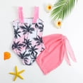 thumbnail image 3 of DuoJiaJ Girls Long Sleeve Rash Guard And Swimsuit Two Piece UPF 50 Sun Swimwear With Matching Cover Up For Beach Pool Size 5-6 Years, 3 of 3