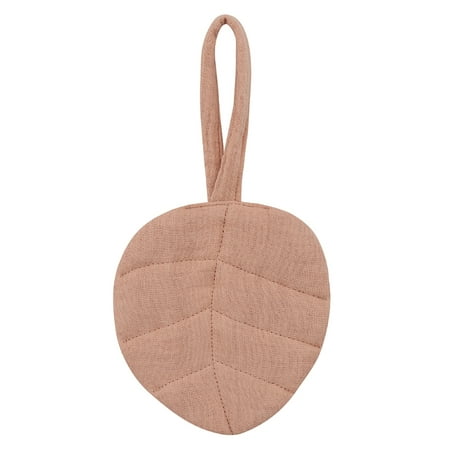 

Ziizwfa Baby Pacifier Clip Chain Pendant Soft Cotton Leaf-shape Soother Holder Decor Dummy Nipple Hanging Ornament for Newborn