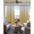thumbnail image 4 of Morocco Yellow Blackout Curtains, Light Blocking Print Window Curtains, Geometric Abstract Plaid Gradient Thermal Insulated Window Drapes for Living Room Kitchen Cafe 2 Panels, 55"W x 39"L, 4 of 9