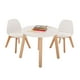 thumbnail image 1 of Mesa Circular - 2 Sillas Frankfurt (Blanco, Barniz), 1 of 3