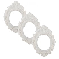 DESIGNICE 3Pcs Vintage Picture Frames,Versatile Style Picture Frames,Flexible Match Photo Frame,3.15"X1.97",White