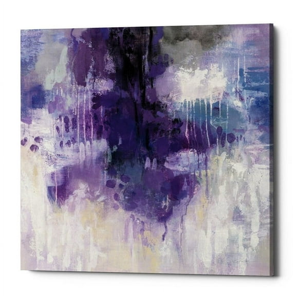 Epic Graffiti  "Violet Rain" by Silvia Vassileva, Giclee Canvas Wall Art, 12"x12" 37" x 37"