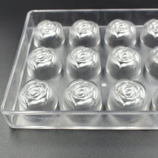 2 Pack Chocolate Silicone Molds Candy Mold， Rose Flower Shape Baking Mold  Candy Molds BPA Free & Non-stick Silicone Tray for Hard Candy Gummy Bomb