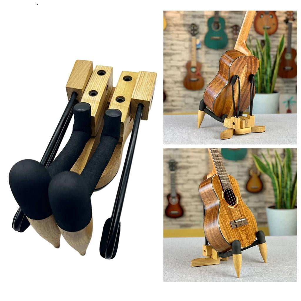 CEORPER Folding Wood Ukulele Stand Small Musical Instruments Stand Easy to Use