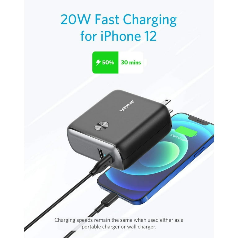 Anker 20W USB-C Portable Charger 10000mAh, PowerCore Fusion