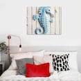 thumbnail image 4 of Nawypu  Beach Wall Décor, 3D Seashell, Starfish, Seahorse and Lifesaver Buoy Decorations on Wood Board, Rustic Ocean Coastal Themed Wall Art for Bathroom, Living Room, Bedroom, 4 of 4