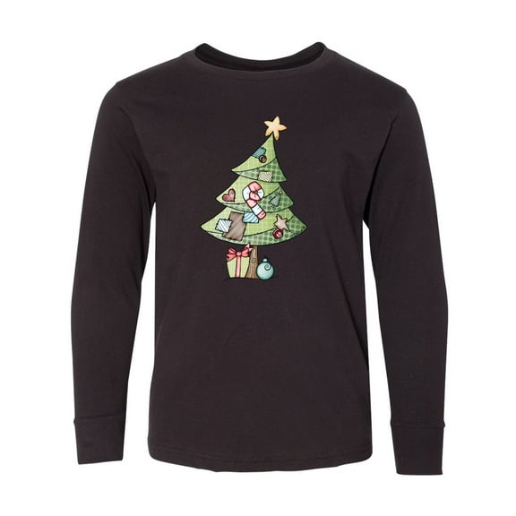 Inktastic Christmas Tree Long Sleeve Youth T-Shirt