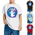 thumbnail image 5 of QTBIUQ Summer Kids Short Sleeve T-Shirt Toddler Boys Girls Cute Bunny Top Easter Eggs Casual Clothes Suitable for 3-10 Years, 5 of 5