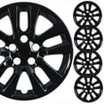 thumbnail image 4 of 16" Set of 4 Hubcaps Wheel Rims Cover Fit for 2013-2018 Nissan Altima Sedan Compatible with Steel Wheels Snap on Installation(16-inch,Black Lacquer), 4 of 11
