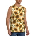 thumbnail image 2 of Kdxio Autumn Sunflowers for Men's Muscle T-shirt,Sleeveless for Workout Running Athletic Gym Lounge Casual, 2 of 5