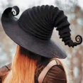 thumbnail image 1 of Sombrero de Bruja Macarena para Mujer Negro Halloween, 1 of 6
