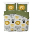 thumbnail image 4 of Saturday Park Safari Friends 100% Organic Cotton Kids' Duvet Cover & Sham Set, 4 of 7