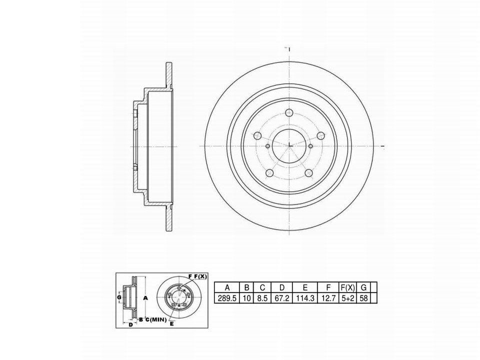 Winstop Brake Rotor, Rear WS228714, Subaru SVX 1997-1992