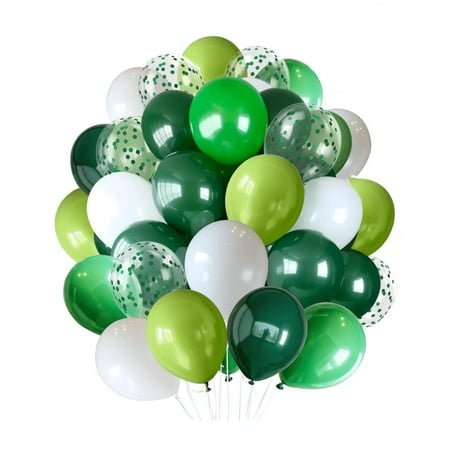 300 Pcs Green CORNET Balloons 12 Inch Different Shades of Green Party Balloon Set, of For Jungle Safari Party Supplies