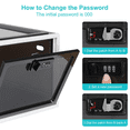 thumbnail image 3 of Medicine Lock Box, Cell Phone Lock Box Lockable Storage Box, Refrigerator Food Lock Box Tablet Storage Cabinet,Black, 3 of 6