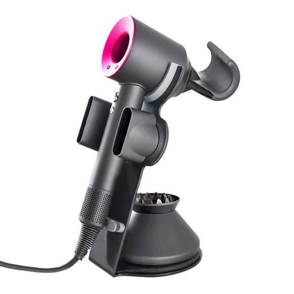 Hair Dryer Holder Compatible for Dyson Supersonic, Magnetic Stand Holder with Power Plug Cable Organizer, Aluminum Alloy Bracket, Bathroom O