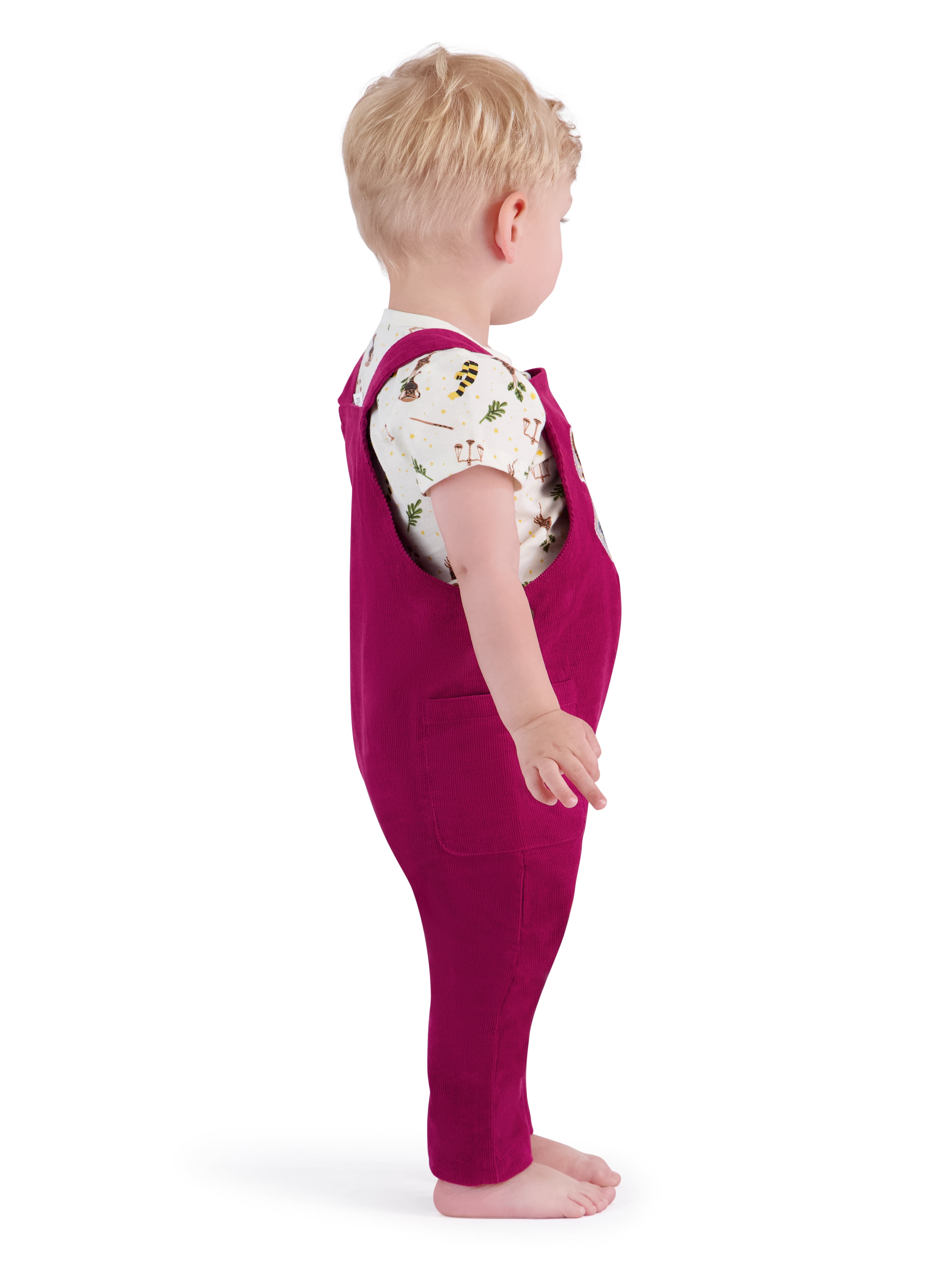 Harry Potter Baby Boy 2 Piece Corduroy Overall Set, Sizes 0-24 Months