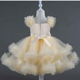 thumbnail image 3 of MIASHUI Elegant Girls Formal Party Dress Tutu Gown For Birthday Recital And Light Yellow,5-6 Years, 3 of 6