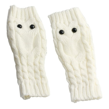 

Viugreum Fingerless Gloves for Winter - 1 Pair Knitted Woolen Gloves Mittens - Hand Warmers Mittens - Lightweight Mittens for Lady Girls Indoor Outdoor