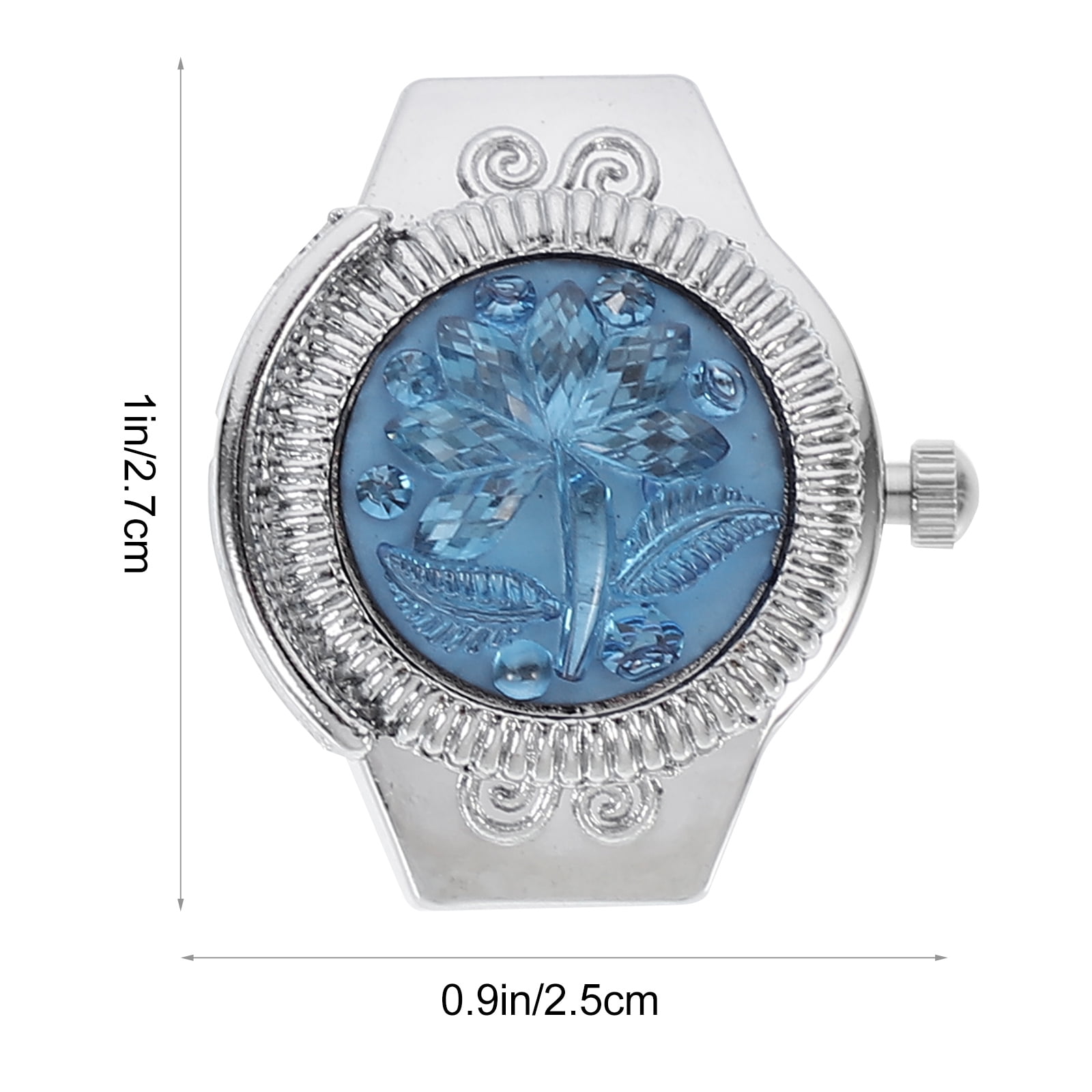 1pc Fashion Finger Ring Watches Portable Finger Watch Decorative Finger Watch