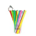 thumbnail image 1 of Paquete de 200 pajitas de papel para beber, pajitas de papel de colores desechables, colores surtidos, 100% biodegradables #yg, 1 of 2