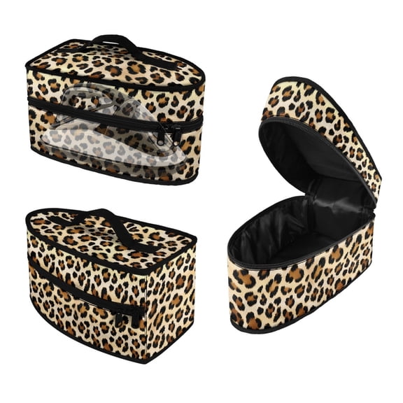 HELLHERO Leopard Print Design Portable Travel Steamer Storage Case Handheld Handle Gift, Bag Only