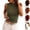 30# Army Green, variant on Women's Summer Tops Mock Neck Ribbed Casual Sleeveless Tank Tops 2026 Trendy Form Fitting Crop Tops Deep Red S