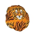 thumbnail image 2 of Easygdp Tiger Shower Caps for Women, Double Waterproof Layers Shower Cap, Quick Drying Bath Hair Cap Reusable, 2 of 9