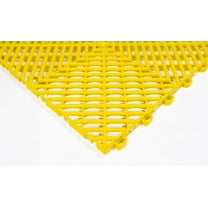 Boss Detail 12" x 12" Yellow Modular PVC Garage Flooring Tiles for Garage