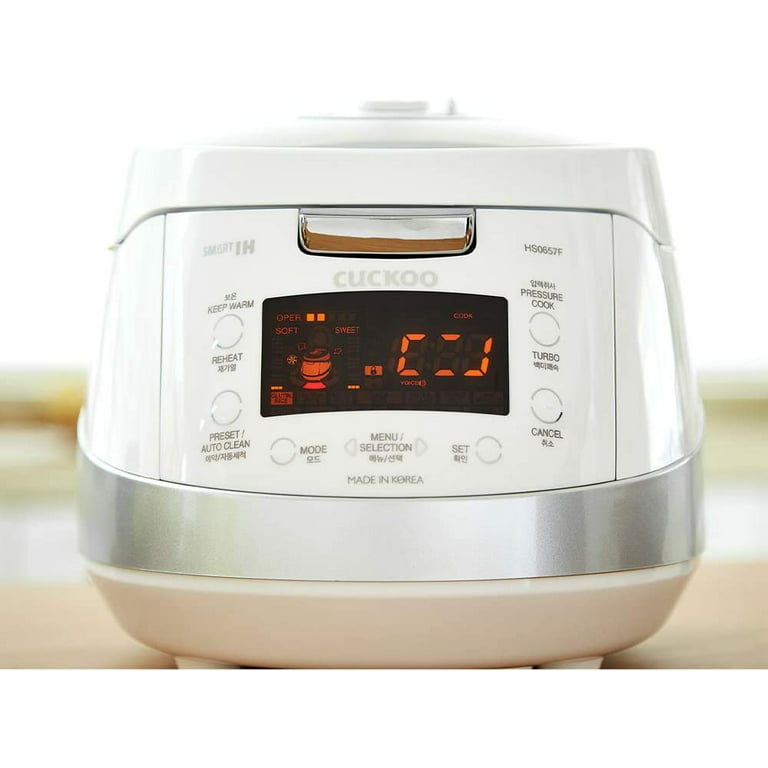 CUCKOO CRP-HS0657FW 6-Cup (Uncooked) Induction Heating Pressure Rice  Cooker, Made in Korea, White