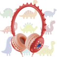 thumbnail image 3 of lionlar Kids Wired Headphones Over Ear Lightweight Portable for Child Red, 3 of 8