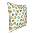 thumbnail image 2 of Xecao Tiger Leaves Print Soft Velvet Decorative Throw Pillow Covers, Square Cushion Cases for Bed, Sofa, Living Room, Car, and Indoor Outdoor Use-18"x18", 2 of 8