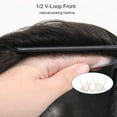 thumbnail image 3 of Toupee for Men Thin Skin PU Men's Hairpiece European Virgin Human Hair Replacement System Male Hair Prosthesis Unit with 70% Synthetic Gray 10x8inch, 3 of 6