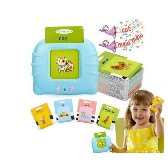 HLONK Talking Flash Cards Learning Toys for 2 3 4 5 6 Years Old Boys Girls - Educational Toddlers Toys Reading Machine with 224 Words Preschool Montessori Toys and Birthday Gift for Kids