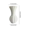 thumbnail image 3 of Decorative Vase - Modern Boho Style Ribbed Plastic Bud Vases for Flowers, Mini Small Vases for Shelf, Shelves, Bookshelf, Entryway Table & Home Decor Aesthetic, 3 of 6