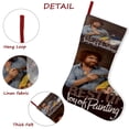 thumbnail image 5 of Bob Ross: El Placer de Pintar Tema: Calcetines de Navidad, fino lino blanco para colgar en escaleras y chimenea, decoración navideña para el hogar, regalo de Navidad. 54cm × 38cm, 5 of 5